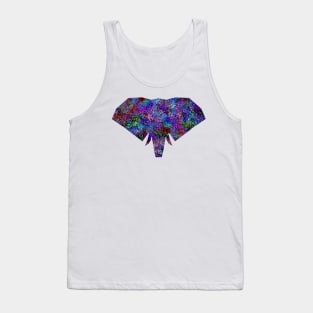 Glam Rainbow Metallic Elephant Tank Top